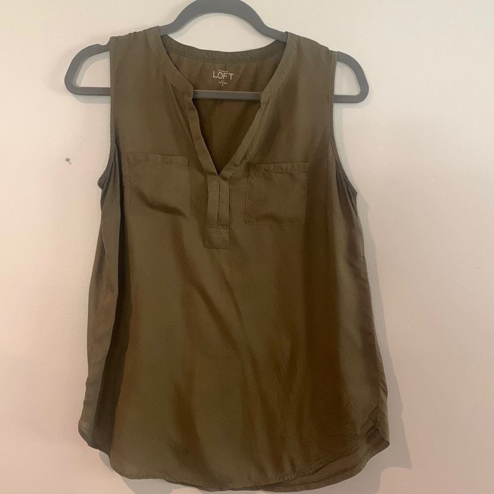 Loft Mixed Media Sleeveless Top